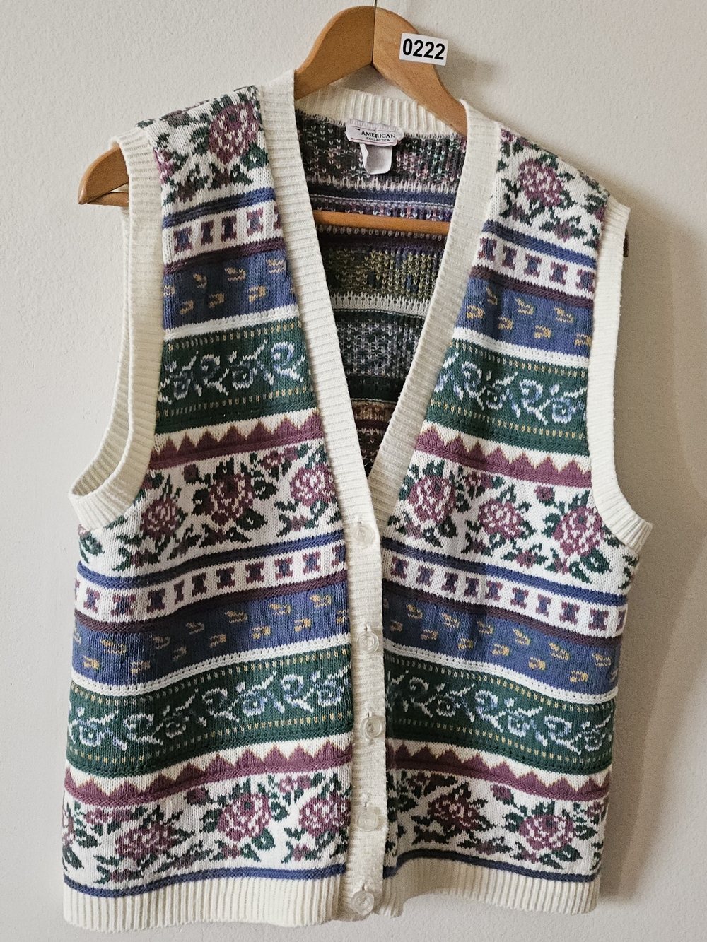 The American Collection Vintage 90s Knit Button Up Sweater Vest 222